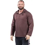 Košile Nepál / ETNO KURTA s kapucí hnědá 3XL