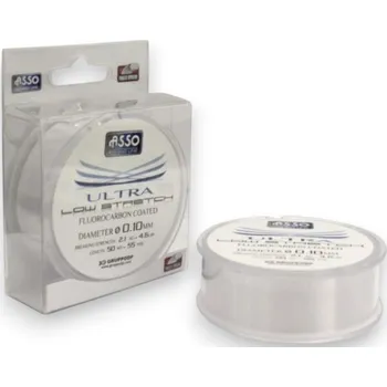 Sportcarp Asso vlasec Ultra Low Stretch 50 m čirá Varianta: ø 0,12 mm, nosnost 2,62 kg (50-7357)