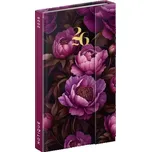 Fialové Květy magnetický týdenní diář A5 pouze do vyprodání 2026 PGD-35537-V Nižší cena pro více kusů!