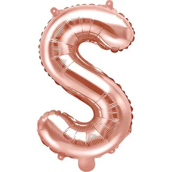 Balónek Fóliový balón písmeno S rose gold na oslavu