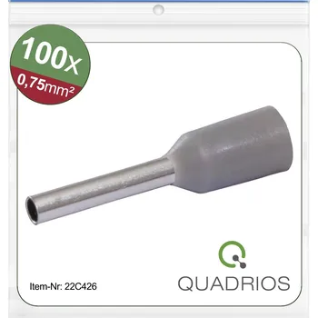 Quadrios 22C426 dutinka 0.75 mm² částečná izolace šedá 1 sada