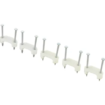Organizace kabelů TRU COMPONENTS TC-DNF17203 hřebíkové příchytky 1593094 Průměr kabelového svazku (rozsah) 17.70 mm (max) s dvěma oky bílá 100 ks