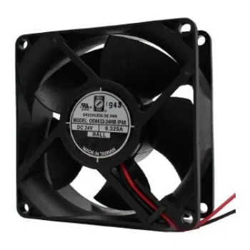 Měnič napětí Axiální ventilátor DC, 80 x 80 x 32mm, průtok vzduchu: 75.1 ± 15procentcfm 7.8 ± 15procentW 24 V DC