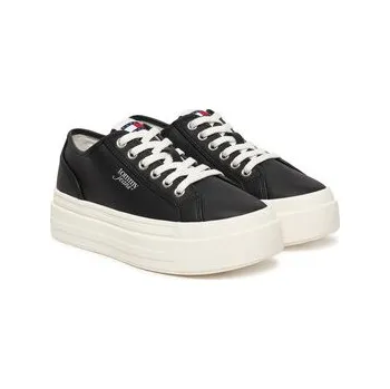 Dámské tenisky Sneakersy Tommy Jeans Tjw Flatform Sneaker Ltr EN0EN02964 Černá 38
