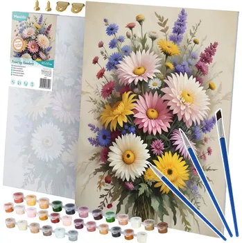 Massido 699009 Obraz pro malování podle čísel 40×50 cm, Kytice