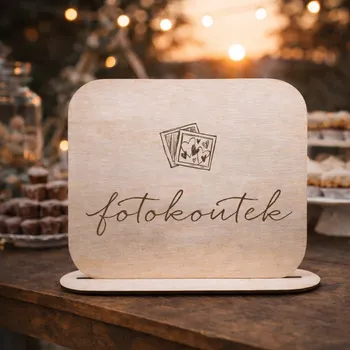 Svatební dekorace Svatební cedulka FOTOKOUTEK - PIKTOGRAM