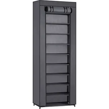 Úložný box Massido 680200 Textilní botník 28 × 58 × 175 cm, tmavě šedý