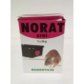 Přípravek proti hmyzu Norat zrní nástraha k hubení myší domácích, potkanů a krys 7x20g
