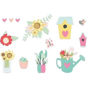 Kancelářská technika Sizzix 665341 Řezací šablona Květinová zahrada 5 ks