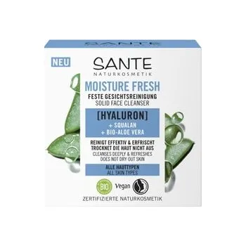 Čistící gel Sante Moisture Fresh pevná čisticí péče Hyaluron, Squalan & Bio-Aloe-Vera Čistící krém