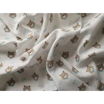 Bavlněná tetra osuška Méďa brýle 90/100