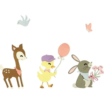 Kancelářská technika Sizzix 665070 Řezací šablona Srnka/Káčátko/Králíček 5 ks