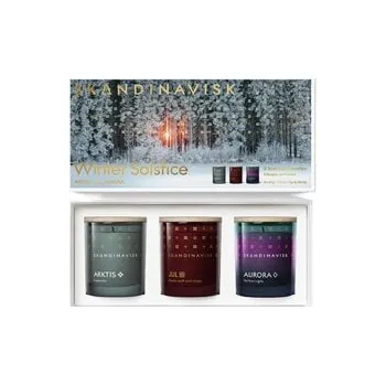 Nestandardní parfém SKANDINAVISK Winter Solstice Seasonal Candle Giftset Sada svíček