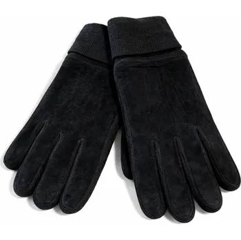 Rukavice xcena Rukavice kožené s bavlnou černé Velikost: XXL