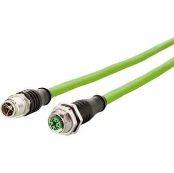 Datový kabel Metz Connect 142M2X12100 M 12 síťové kabely, propojovací kabely CAT 6A S/FTP 10.00 m zelená krytí PUR, odolné proti kyselinám, odolné proti ozonu, odolné proti