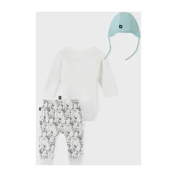 Kojenecký body Reima Komplet body s kalhotami MOOMIN Dyrbaraste 5200067A Bílá Regular Fit 56_62