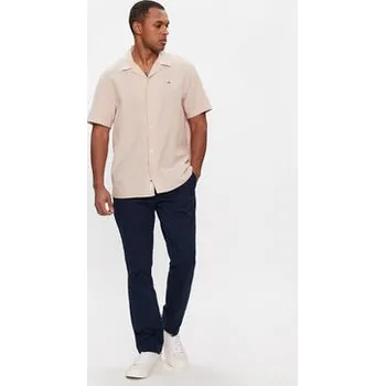 Pánská móda Tommy Jeans Košile Camp DM0DM18963 Béžová Regular Fit XS