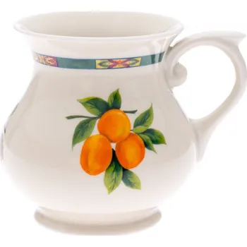 Hrnek Mary-Anne 0,5 l, karlovarský porcelán Leander Loučky, ovoce, slonová kost