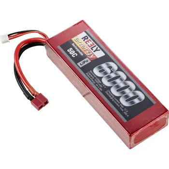 RC vybavení Reely RE-7856799 akupack Li-Pol (modelářství), 7.4 V, 6000 mAh, články 2, 50 C, Hardcase, T zástrčka