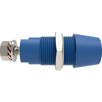 Elektrická zásuvka Schützinger DI SAB 9430 Ni / BL bezpečnostní montážní zásuvka 4 mm Rovná modrá 1 ks