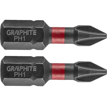 Vrtačka Graphite Rázové bity PH1 x 25 mm, 2 ks. 56H500