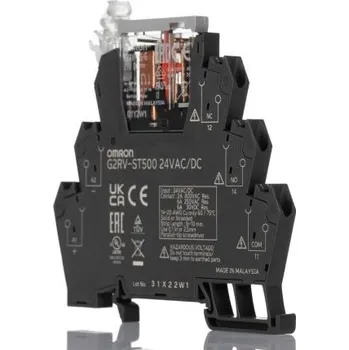 Relé Elektromechanické relé rozhraní 24V ac/dc SPDT Lišta DIN 6A 250V ac G2RV-ST 440V ac