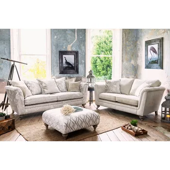 Pohovka BARRINGTON FURNITURE Stylové sedací soupravy Darwin béžová se vzorem