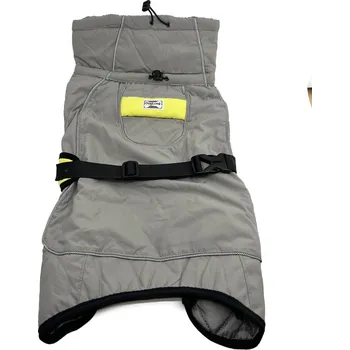Obleček pro psa Vsepropejska BullFit zimní bunda pro psa Barva: Šedá, Délka zad (cm): 37, Obvod hrudníku: 54 - 60 cm