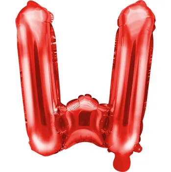 Balónek Fóliový balónek písmeno W červený 35 cm