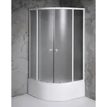 AQUALINE ARLEN čtvrtkruhová sprchová zástěna 900x900x1500 mm, sklo Brick