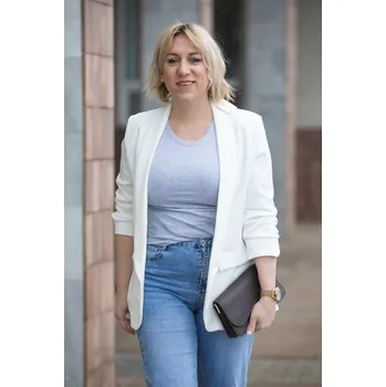 Dámské sako Italy fashion Elegantní sako COLOR Barva: Bílá, Velikost: UNI: S-L