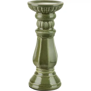 Svícen Keramický svícen Yarine 25,5 cm zelený