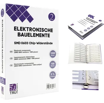 Rezistor TRU COMPONENTS TC-6869404 TC-6869404 pořadač pro obaly na vkládání rezistorů SMD 0603 0.1 W 5 procent 1000 díly