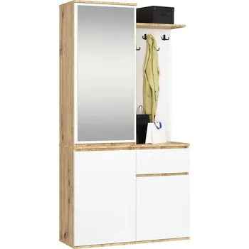 Předsíňová stěna Předsíňová stěna Entro bílá/dub artisan