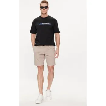 Pánská móda Calvin Klein T-Shirt Raised Linear Logo K10K112490 Černá Regular Fit M