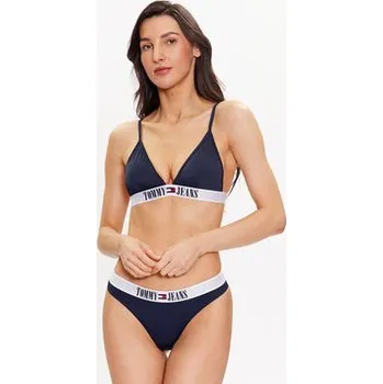 Dámské plavky Tommy Jeans Vrchní část bikin UW0UW04079 Tmavomodrá S
