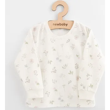 Kojenecké oblečení NEW BABY Dětské bavlněné tričko s dlouhým rukávem New Baby Kindergarten květinky Vel. 104