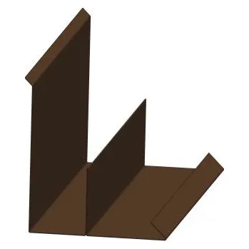 Střecha Lemování zdí dvojité, RŠ 400 mm, délka 1 m - RAL 8028 tmavě hnědá