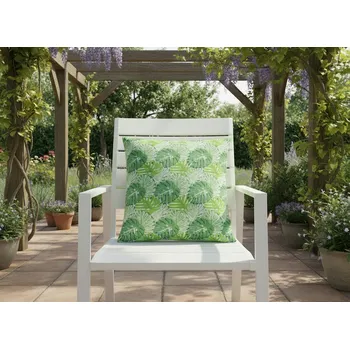 Polštář Vzorovaný venkovní polštář s výplní MARKO vzor MONSTERA - 50x50 cm Mybesthome Polštář je již včetně vyjímatelné výplně.