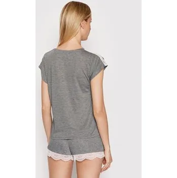 Dámské pyžamo Etam Pyžamový top Warm Day 6524553 Šedá Regular Fit M