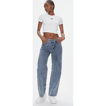 Hugo T-Shirt Deluisa_1 50508636 Bílá Slim Fit XXL