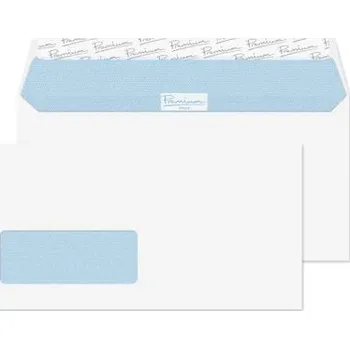 Obálka Poštovní obálka, Bílá velikost DL bez okénka samolepící s odtrhovacím pruhem