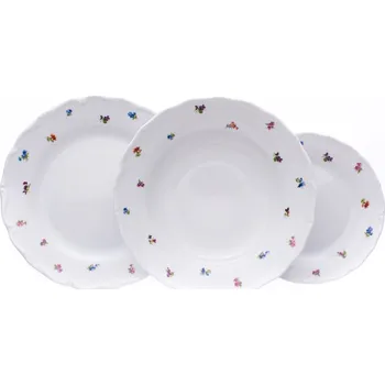 Talířová souprava, český porcelán, Verona, 18 d., házenka, G. Benedikt