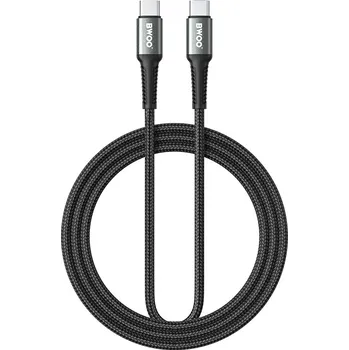 Datový kabel BWOO X288C USB-C na USB-C 60 W 2 m černý
