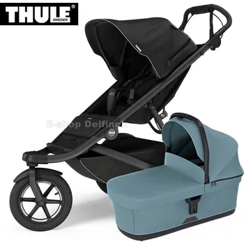 Kočárek Thule Urban Glide 3 s magnetickou sponou + hluboká korba 2026 Barva: Black-Mid blue