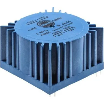 Transformátor Toroidní transformátor, počet výstupů: 2, sekundární napětí: 2 x 22V ac, Plošný spoj, Kolík, 60 x 60 x 37.5mm