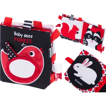 Kontrastní látková knížka pro miminka - Les