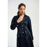 JOSEPH RIBKOFF dámská halenka modrá s manžetami na knoflíčky