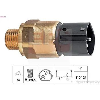 Klimatizace automobilu Teplotní spínač, větrák chladiče EPS 1.850.273