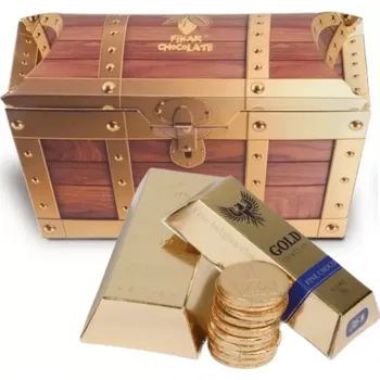 Čokoláda Dárková čokoládová truhla 170 g  – belgická mléčná čokoláda v luxusním balení